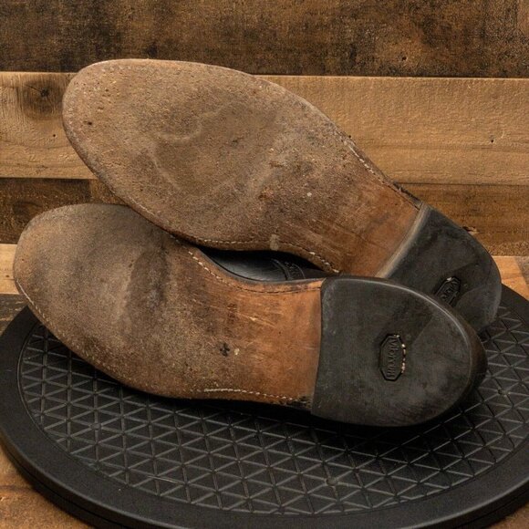 ALDEN NEW ENGAND MENS DRESS SHOES CAP TOE BLACK LEATHER OXFORDS SIZE 12 AAA/A - Picture 4 of 9